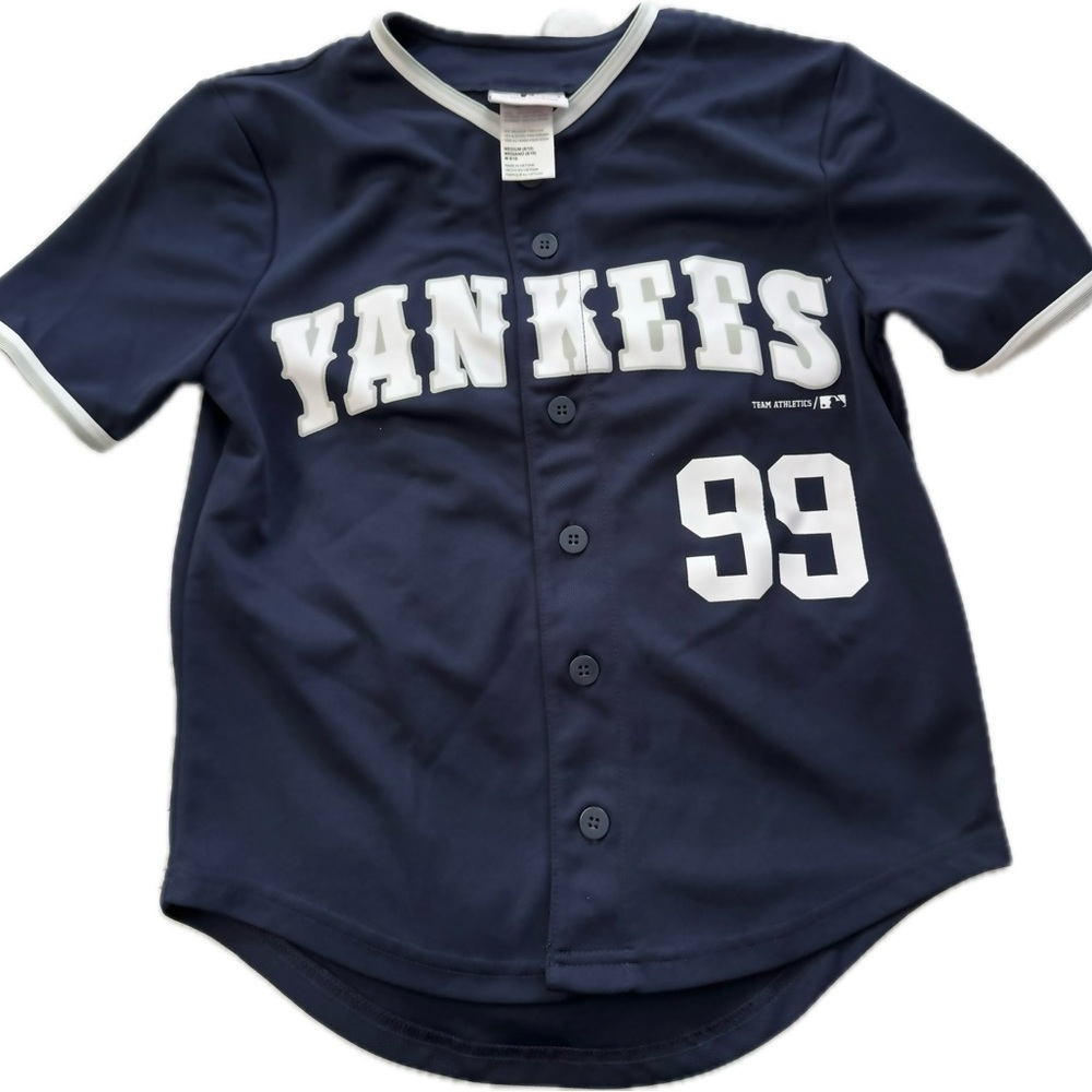 Kids Aaron Judge 99 Yankees Navy Blue Baseball Jersey (size M 8/10)